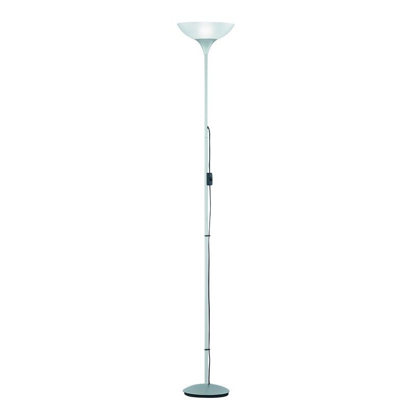 Lampada da terra grigia in plastica, Willem, con interruttore Lampada da terra grigia in plastica, Willem, con interruttore