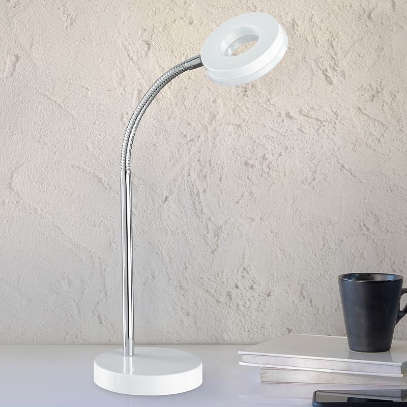 Lampada da scrivania moderna bianca, Daley, 4W, 3000K LED, con interruttore