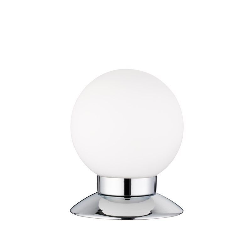 Lampada da tavolo moderna cromata, Nolan, 3W, 3000K LED, con interruttore