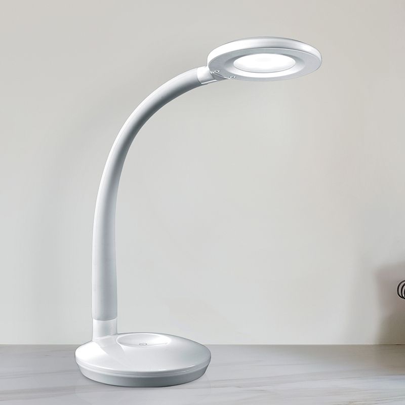 Lampada da scrivania bianca in plastica, Jesse, 3W, 3000K LED, controllo touch