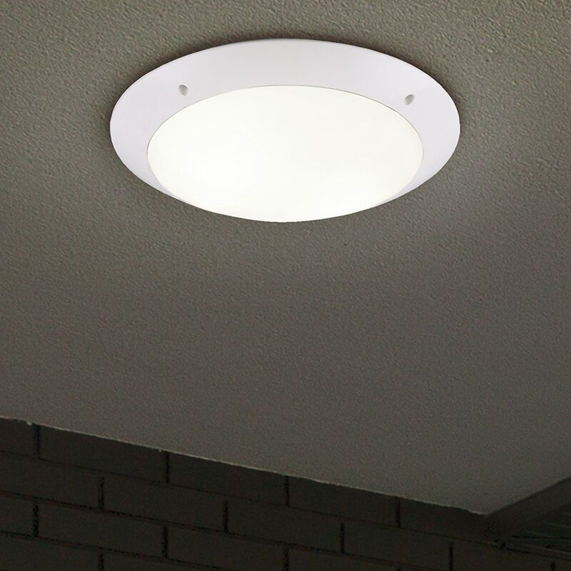 Plafoniera moderna bianca, Gandrup, IP54 Plafoniera moderna bianca, Gandrup, IP54