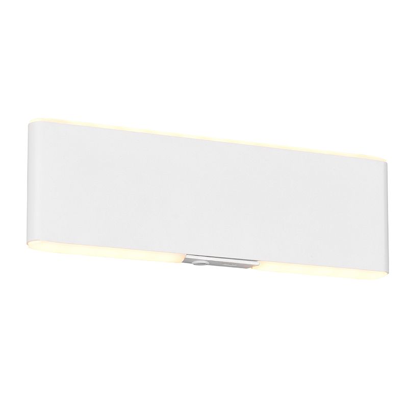 Lampada da parete up down moderna bianca, Zwier, 2W, bianco regolabile tra caldo e freddo LED, con interruttore