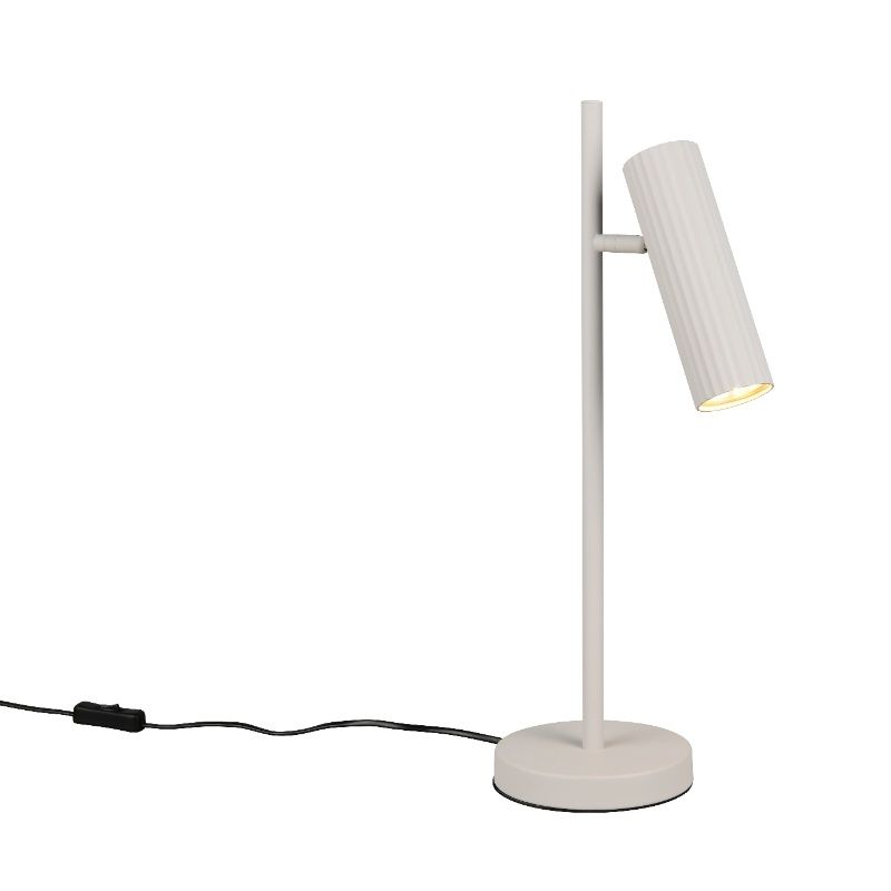 Lampada da tavolo moderna grigia, Sieb, con interruttore