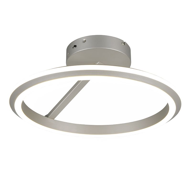 Lampada da soffitto moderna in nichel, Jiry, 34W, white switch LED, dimmer in 3 fasi