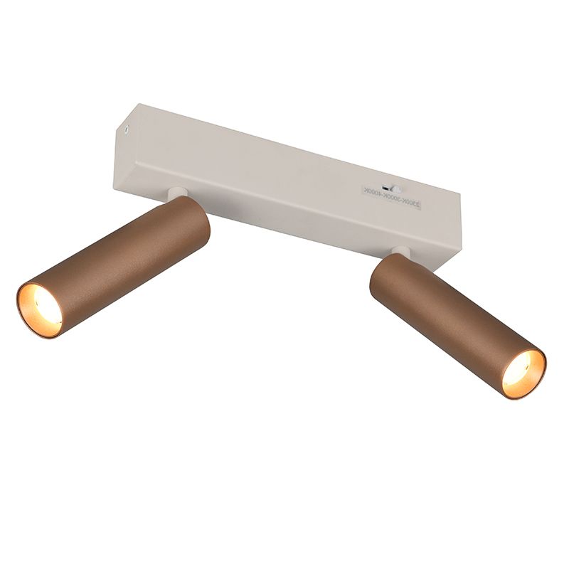 Faretto da soffitto moderno marrone, Smail, 5,5W, white switch LED, dimmer in 3 fasi