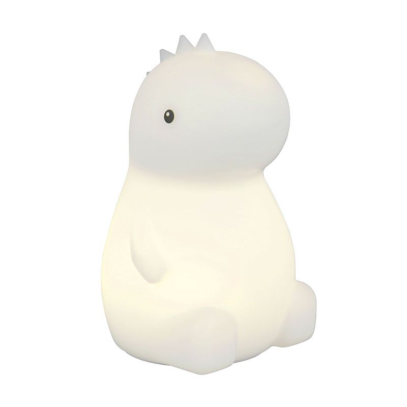 Lampada da tavolo per bambini bianca in plastica, Vedat, 0,5W, RGBW LED, con interruttore