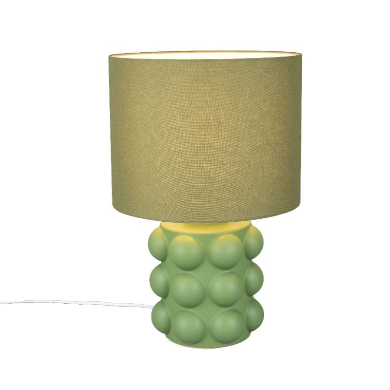 Lampada da tavolo in ceramica verde, Cihad, con interruttore Lampada da tavolo in ceramica verde, Cihad, con interruttore