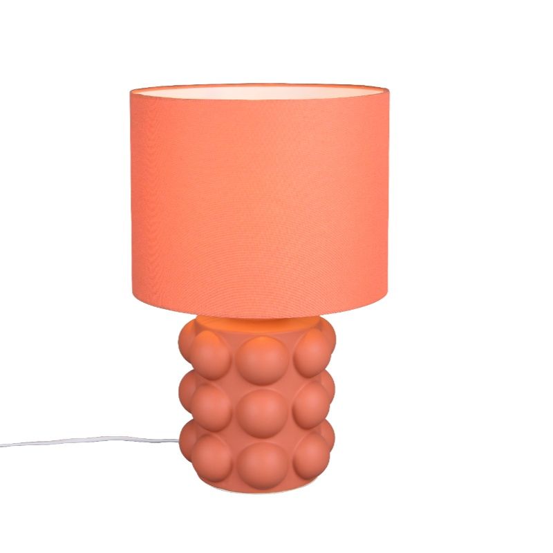 Lampada da tavolo in ceramica arancione, Cihad, con interruttore Lampada da tavolo in ceramica arancione, Cihad, con interruttore