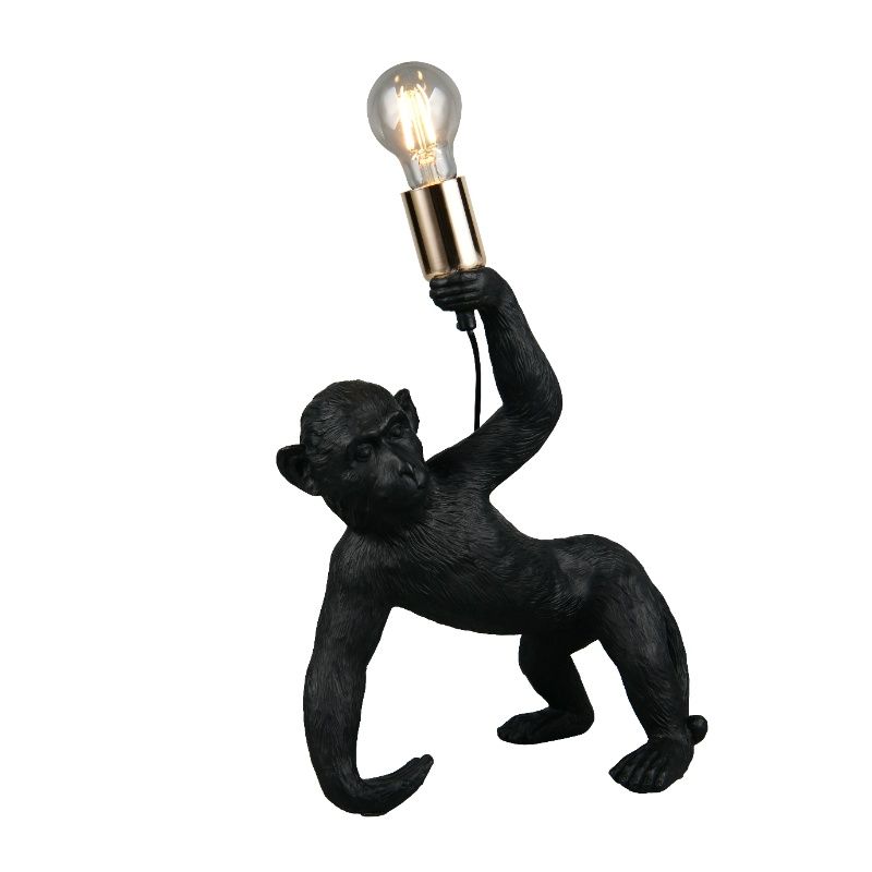 Lampada da tavolo nera in plastica, Macaca