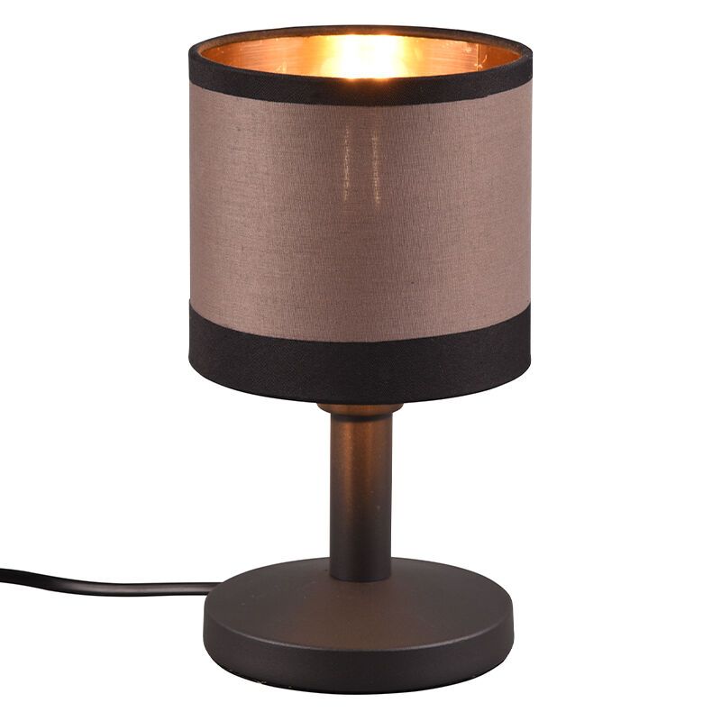 Lampada da tavolo moderna tortora, Denley, con interruttore