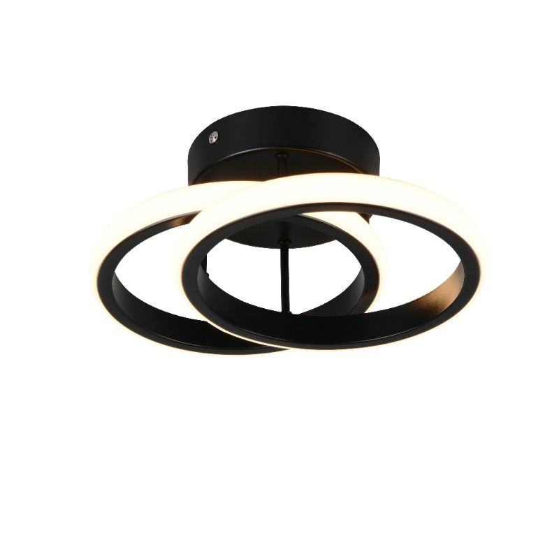 Lampada da soffitto design nera, Yasser, 7W, 3000K LED