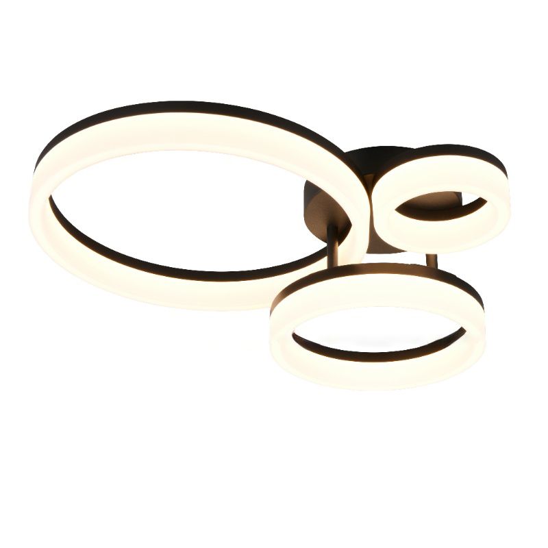 Lampada da soffitto design nera, Ufuk, 32W, 3000K LED