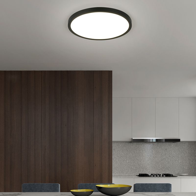 Plafoniera moderna nera, Zayd, 30W, white switch LED, dimmer in 3 fasi