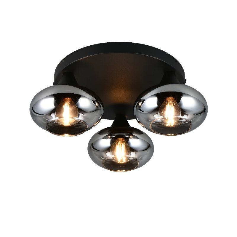 Lampada da soffitto design nera, Veere