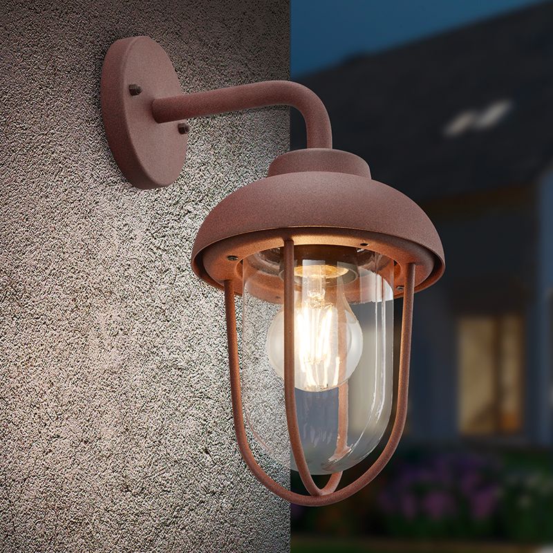 Lampada da esterno industriale color ruggine, Trevor, IP44