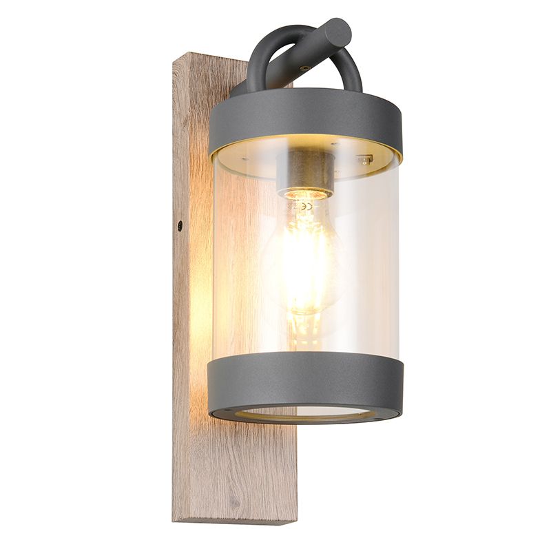 Applique da esterno con sensore crepuscolare moderna grigia, Sambesi, IP44