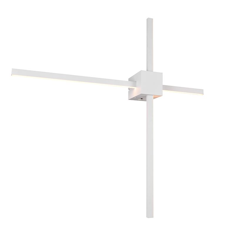 Applique da parete moderna bianca, Tsjerk, dimmer in 3 fasi