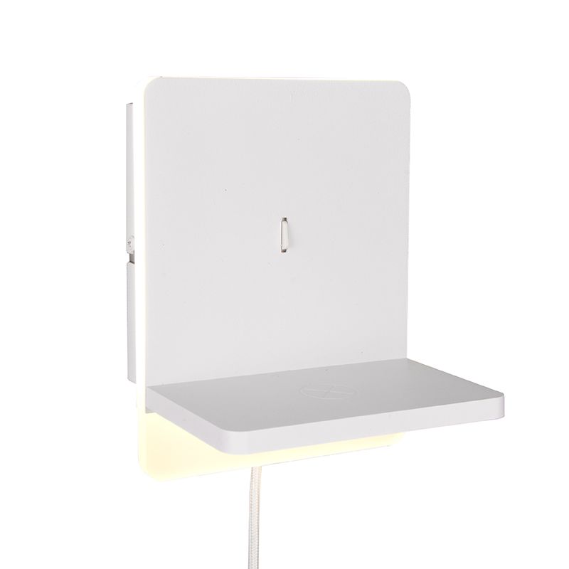 Applique da parete moderna bianca, Margje, 9W, 3000K LED, con interruttore Applique da parete moderna bianca, Margje, 9W, 3000K LED, con interruttore