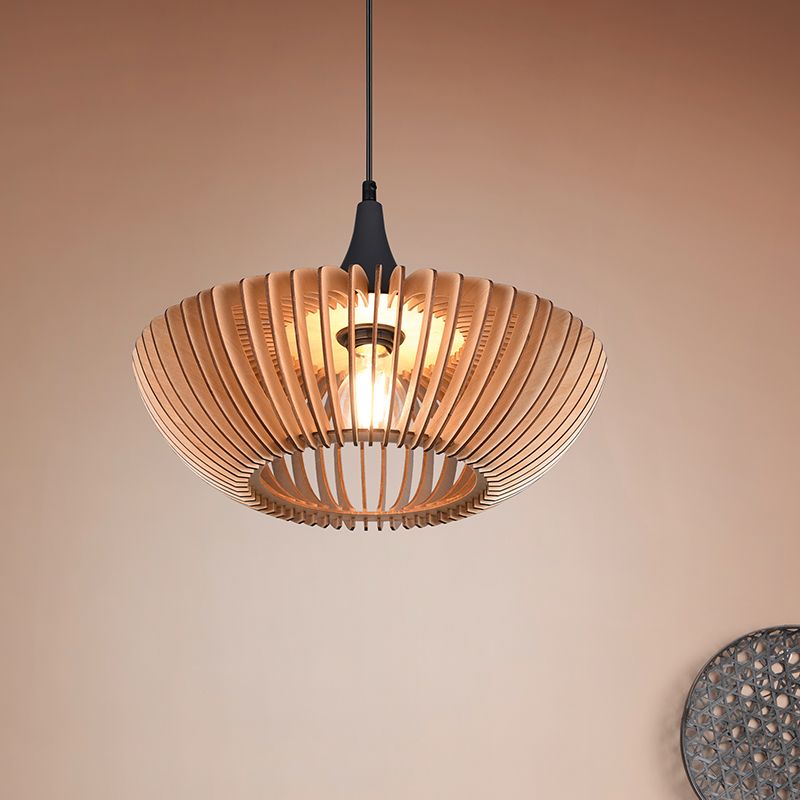 Lampada a sospensione in legno marrone, Mirjan Lampada a sospensione in legno marrone, Mirjan