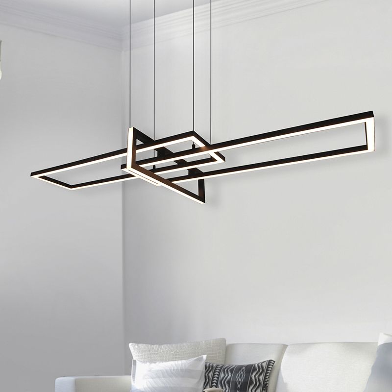 Lampada a sospensione moderna nera, Hatun, 34W, 3000K LED Lampada a sospensione moderna nera, Hatun, 34W, 3000K LED