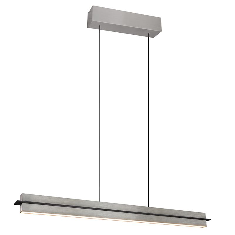Lampada a sospensione moderna in nichel, Joek, 22W, bianco regolabile tra caldo e freddo LED, dimmer in 3 fasi