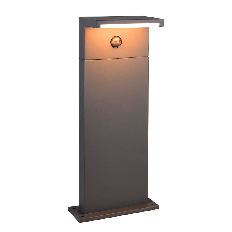 Lampione da giardino con sensore di movimento moderno antracite, Patrique, IP54