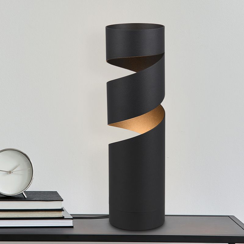 Lampada da tavolo design nera, Marouan, con interruttore Lampada da tavolo design nera, Marouan, con interruttore