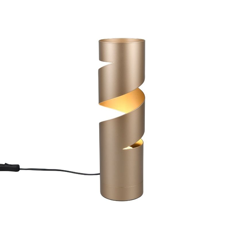 Lampada da tavolo design marrone, Marouan, con interruttore