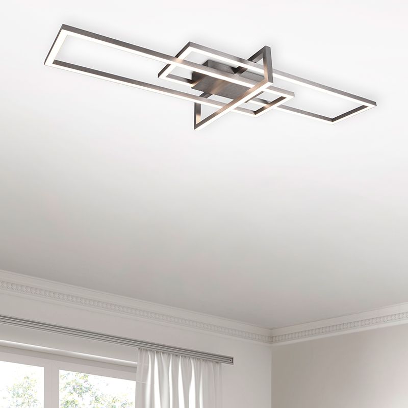 Plafoniera moderna in nichel, Hatun, 34W, 3000K LED Plafoniera moderna in nichel, Hatun, 34W, 3000K LED