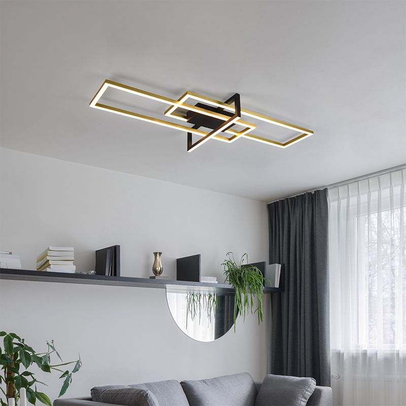 Plafoniera moderna in ottone, Hatun, 34W, 3000K LED Plafoniera moderna in ottone, Hatun, 34W, 3000K LED