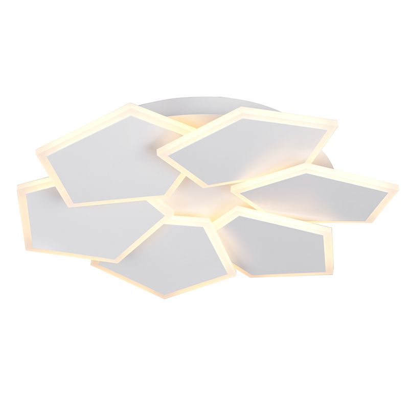 Plafoniera moderna bianca, Vishaal, dimmer in 3 fasi