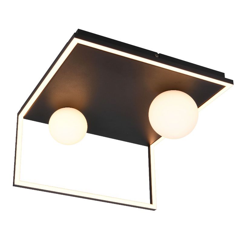 Lampada da soffitto moderna nera, Reyhan, dimmer in 3 fasi
