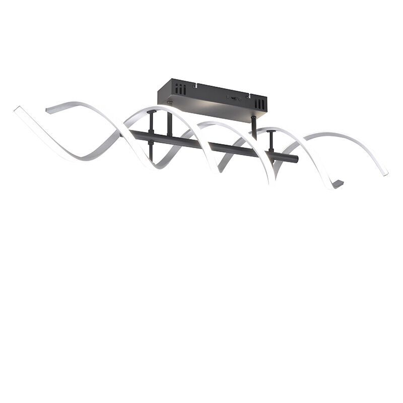 Lampada da soffitto design cromata, Sylvian, 41W, bianco regolabile tra caldo e freddo LED, dimmer in 3 fasi