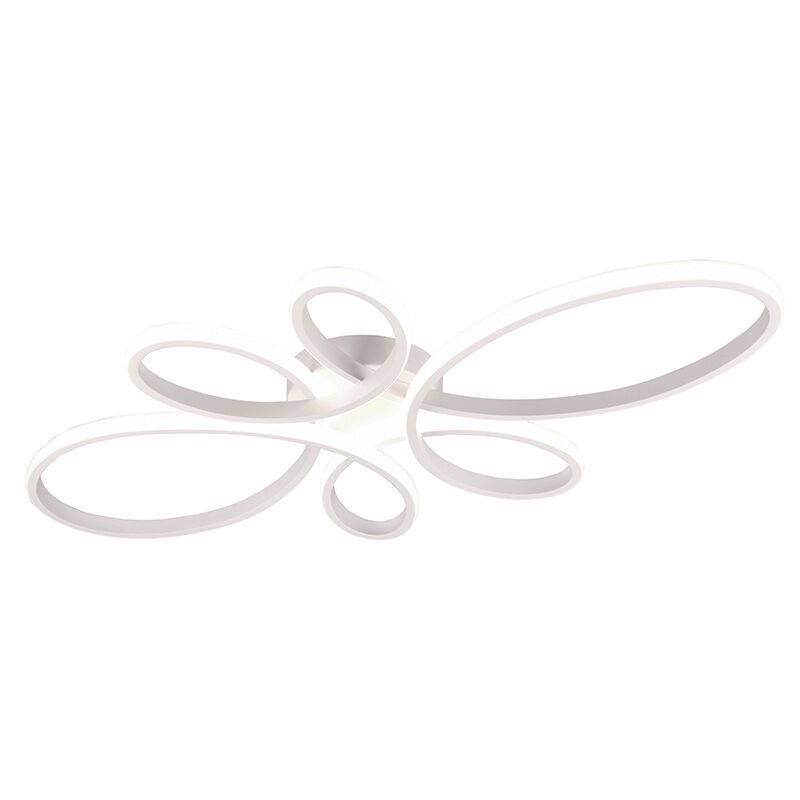 Lampada da soffitto design bianca, Vikash, 32W, 4000K LED, dimmer in 3 fasi Lampada da soffitto design bianca, Vikash, 32W, 4000K LED, dimmer in 3 fasi