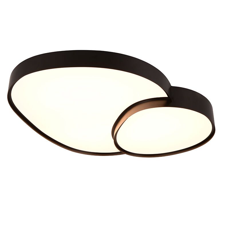 Lampada da soffitto nera metallo, Merwin, 51W, bianco regolabile tra caldo e freddo LED