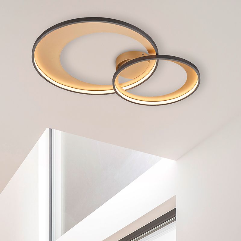 Plafoniera moderna nera, Kendi, 36W, 3000K LED