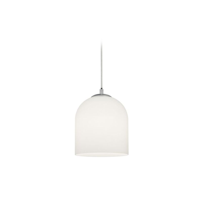 Lampada a sospensione a binario bifase in vetro bianco Ivar