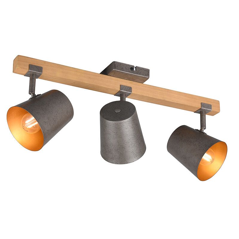 Faretto da soffitto vintage in nichel, Keira