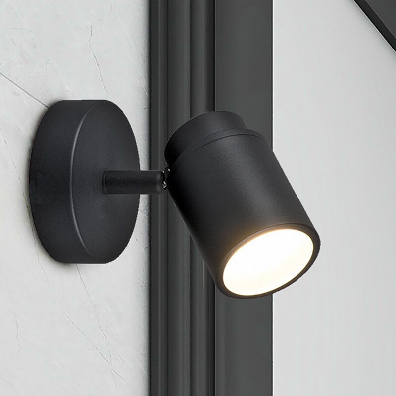 Faretto da soffitto per bagno moderno nero, Nelis, IP44 Faretto da soffitto per bagno moderno nero, Nelis, IP44