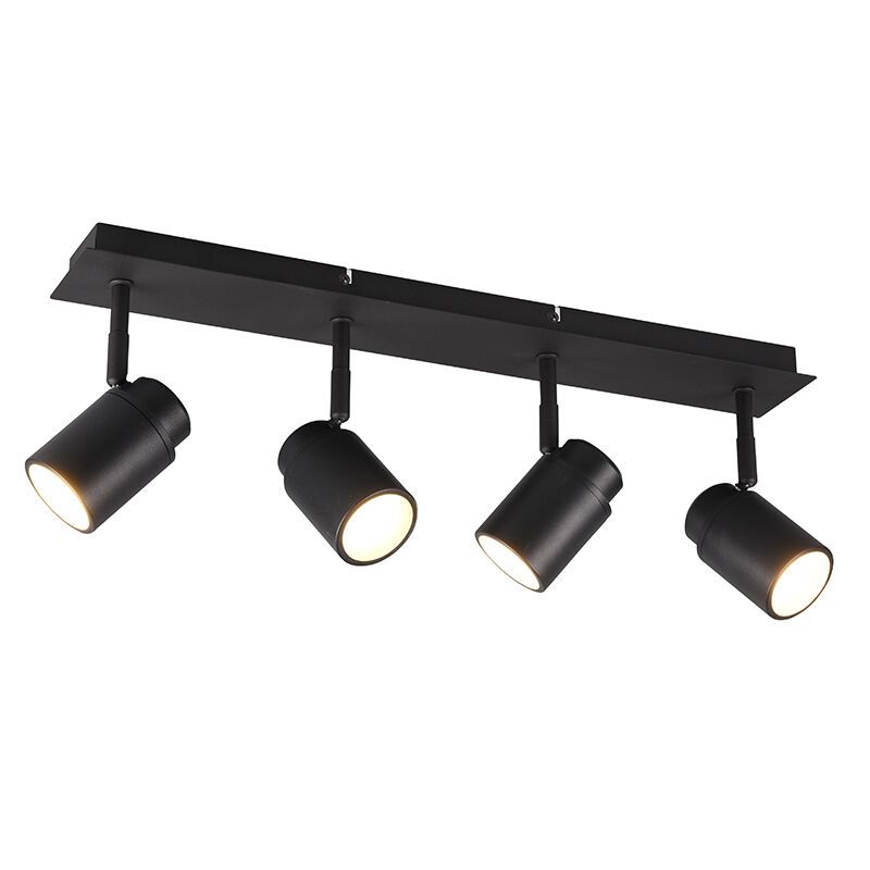 Faretto da soffitto per bagno moderno nero, Nelis, IP44 Faretto da soffitto per bagno moderno nero, Nelis, IP44