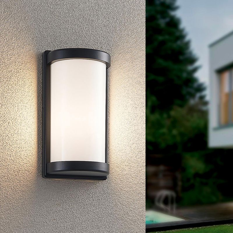 Lampada da esterno nera in alluminio, Mesut, IP44