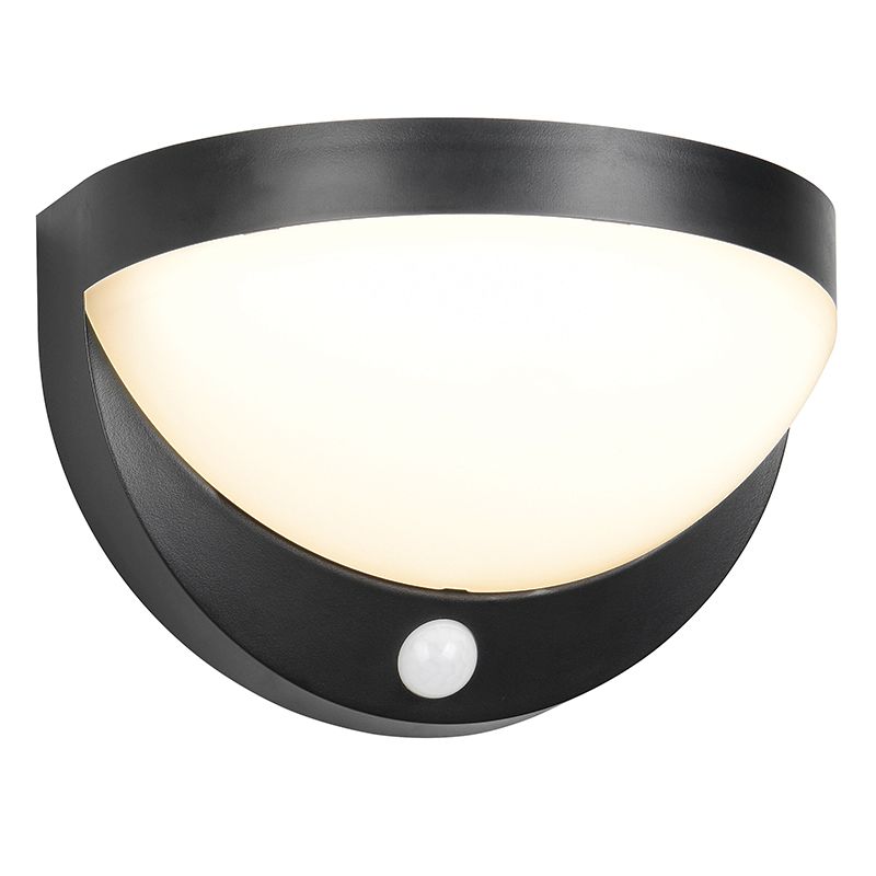 Applique da esterno solare moderna nera, Mutlu, 8W, 4000K LED, IP44 Applique da esterno solare moderna nera, Mutlu, 8W, 4000K LED, IP44
