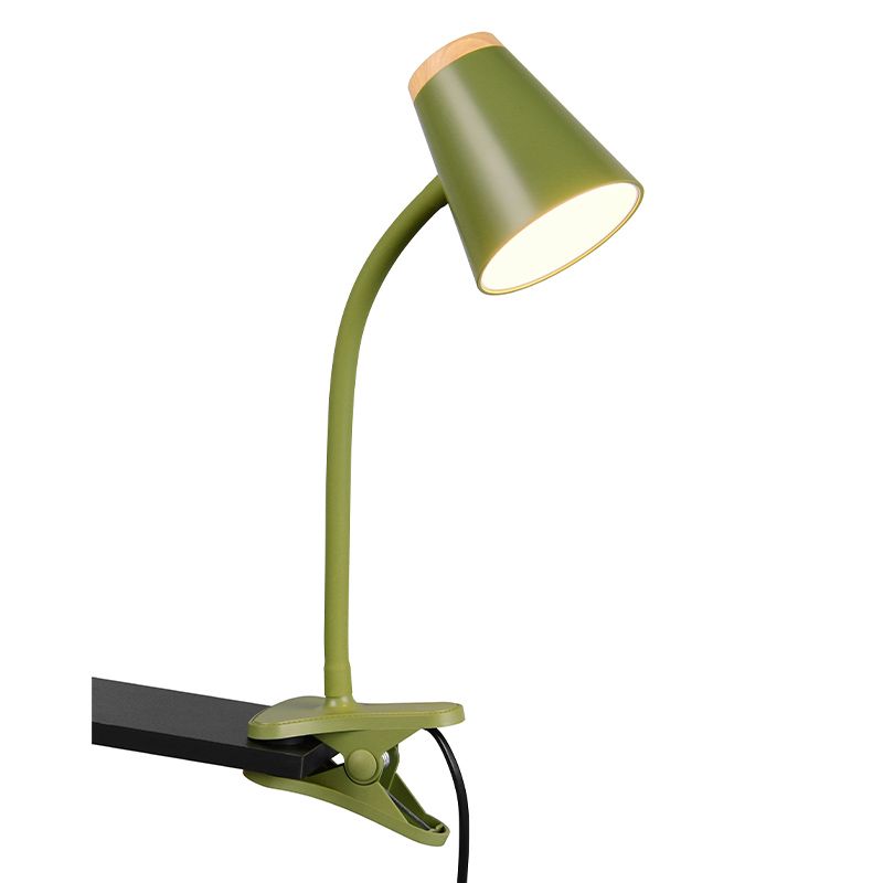 Lampada con morsetto moderna verde, Rahul, 4,5W, 3000K LED, con interruttore Lampada con morsetto moderna verde, Rahul, 4,5W, 3000K LED, con interruttore