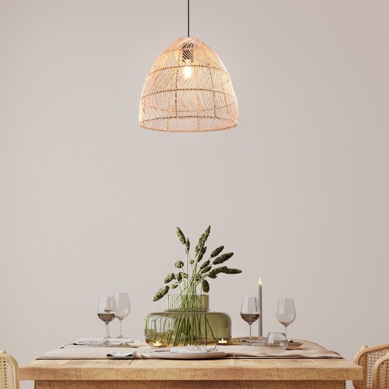 Lampada a sospensione in rattan marrone, Symon