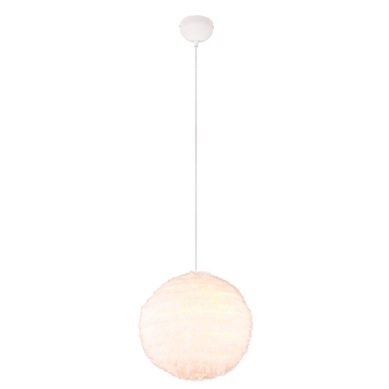 Lampada a sospensione beige in tessuto, Vijay Lampada a sospensione beige in tessuto, Vijay