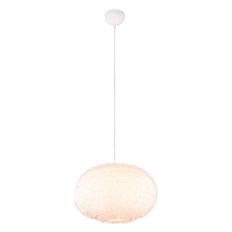 Lampada a sospensione beige in tessuto, Vijay Lampada a sospensione beige in tessuto, Vijay