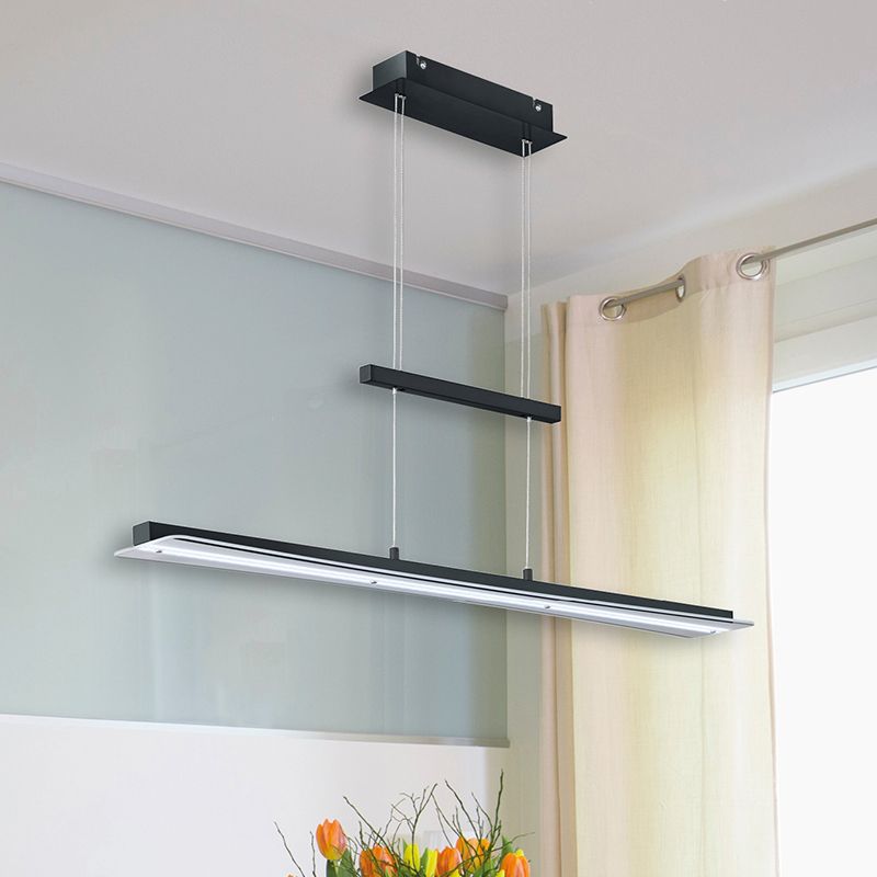 Lampada a sospensione moderna nera, Port, 18W, bianco regolabile tra caldo e freddo LED