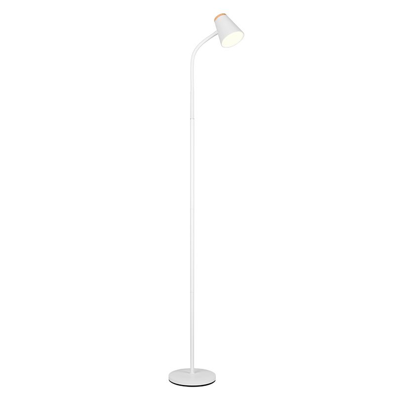 Lampada da terra moderna bianca, Rahul, 4,5W, 3000K LED, con interruttore