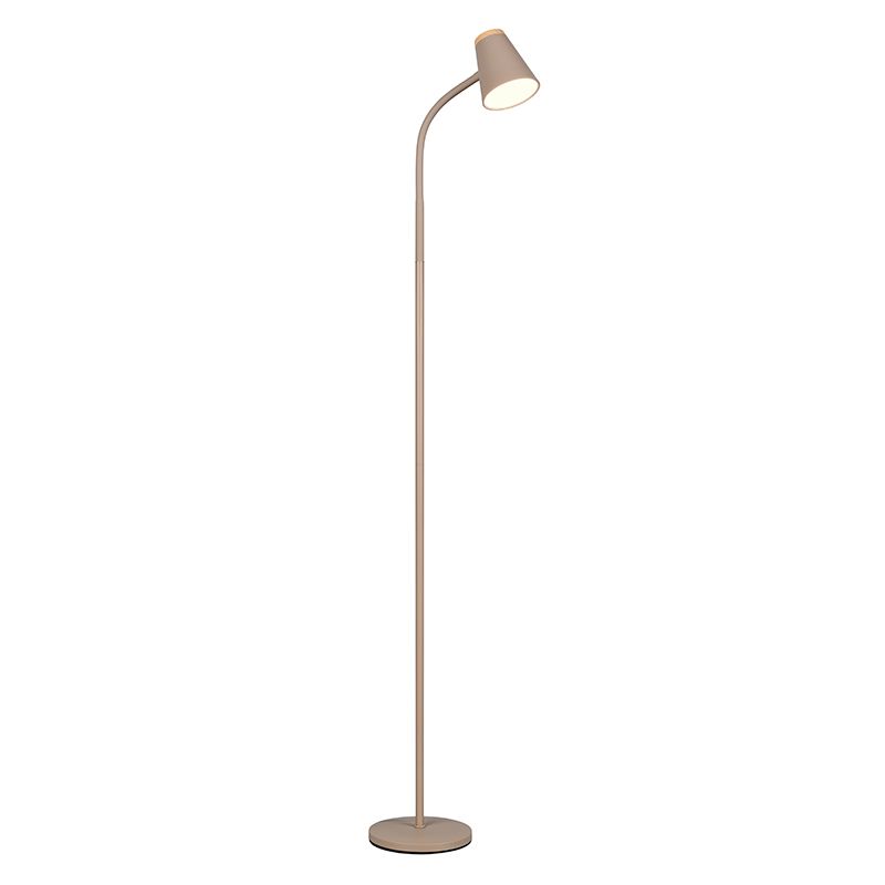 Lampada da terra moderna marrone, Rahul, 4,5W, 3000K LED, con interruttore