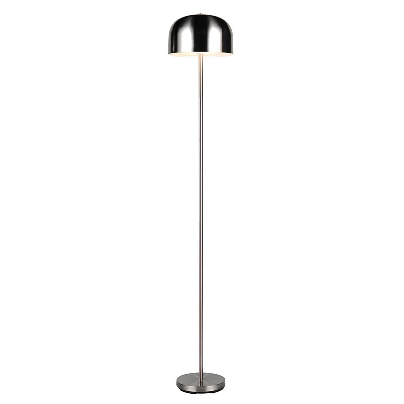 Lampada da terra ricaricabile moderna in nichel, Dustin, 2,5W, 3000K LED, dimmer in 3 fasi
